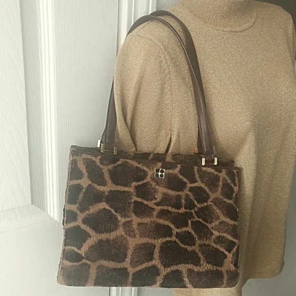 kate spade Handbags - Kate Spade Handbag Animal Print Dark Giraffe